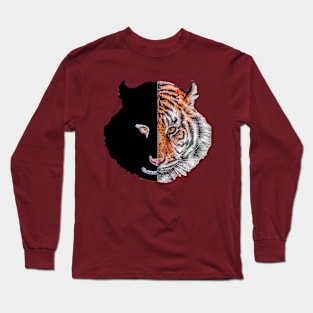 Yin and Yang Tiger Long Sleeve T-Shirt